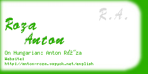 roza anton business card